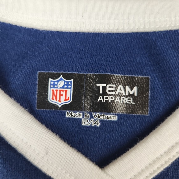 NFL Team Apparel Chicago Bears V-Neck T-Shirt Youth 12/14 Women's Small S - Picture 2 of 7